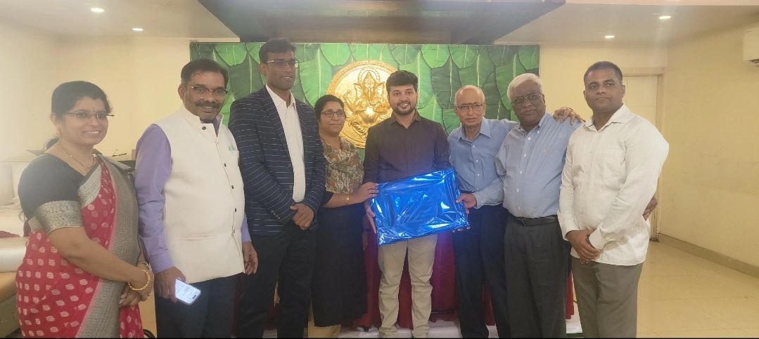 CA Arpan Bohra felicitated by the CMA Hyderabad Chapter after the GST seminar for newly qualified CMAs